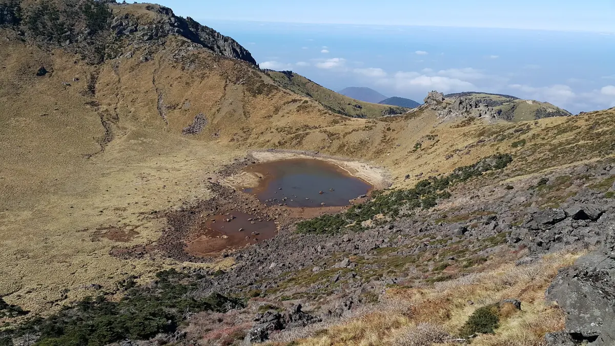 Baengnokdam crater lake on top of Hallasan