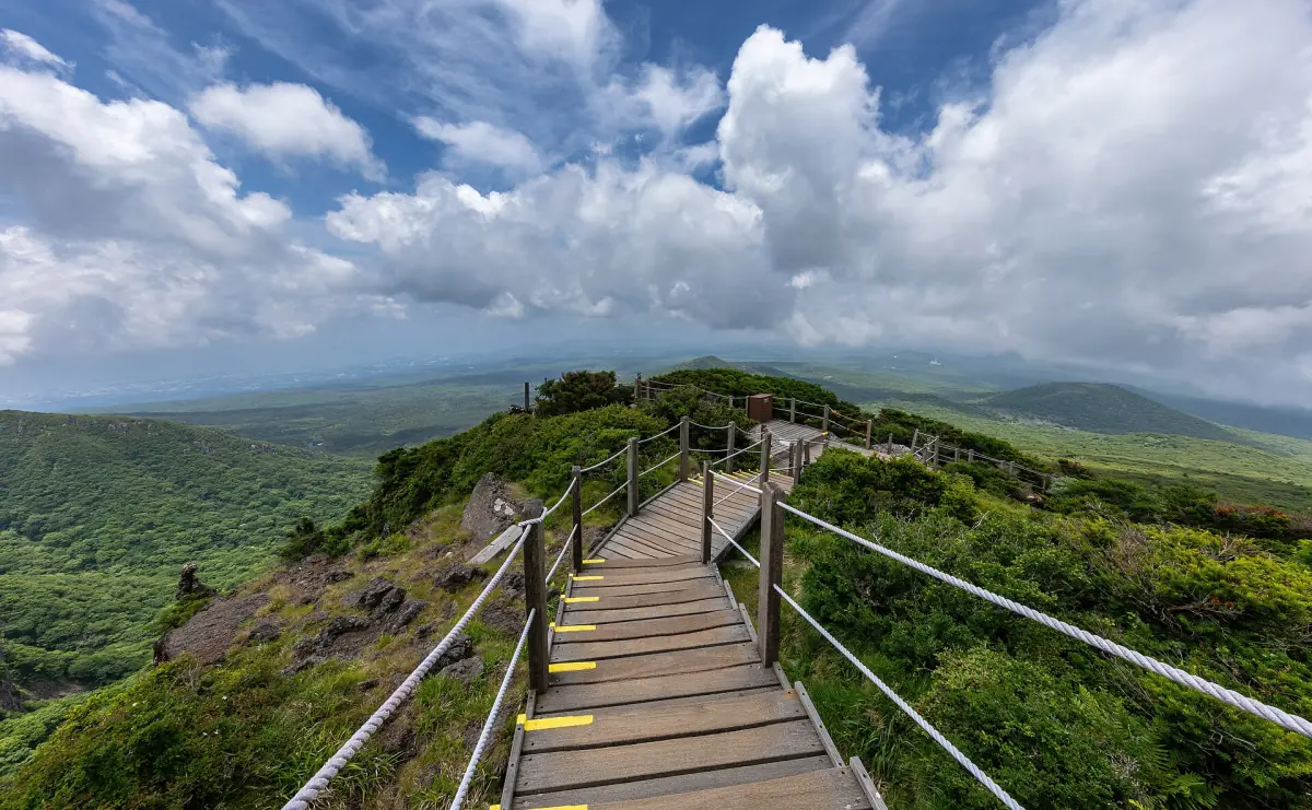 Boardwalk on the Yeongsil Trail of Hallasan