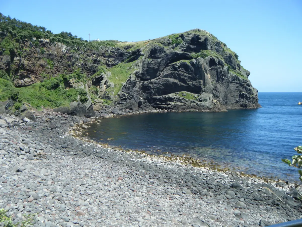 Coast and cliffs of Udo Island
